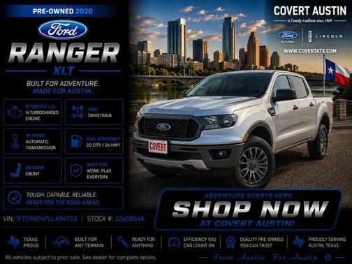 ICONIC SILVER 2020 Ford Ranger XLT Truck
