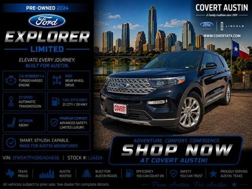 AGATE BLACK METALLIC 2024 Ford Explorer LIMITED