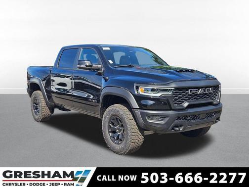 Diamond Black Crystal Pearlcoat 2026 RAM 1500 RHO Crew Cab 4x4 5'7' Box