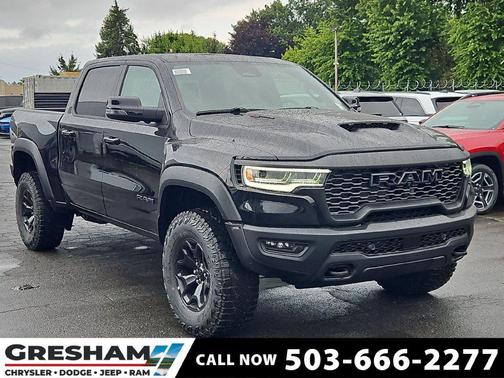 Diamond Black Crystal Pearlcoat 2026 RAM 1500 RHO Crew Cab 4x4 5'7' Box