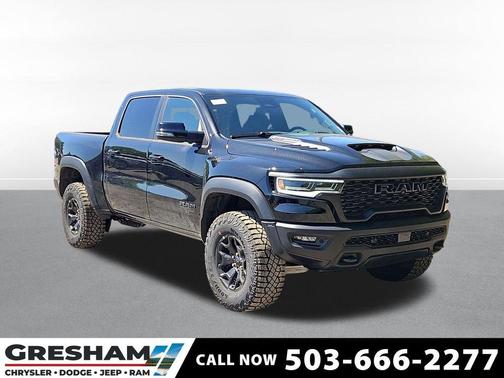 Diamond Black Crystal Pearlcoat 2026 RAM 1500 RHO Crew Cab 4x4 5'7' Box