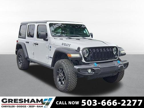Bright White Clearcoat 2024 Jeep Wrangler 4xe Willys