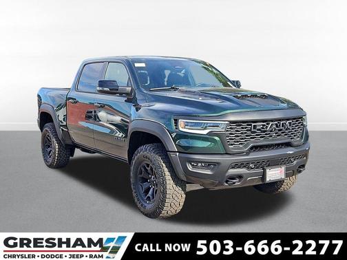 Serrano Green Metallic 2026 RAM 1500 RHO Crew Cab 4x4 5'7' Box