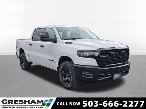 Bright White Clearcoat 2026 RAM 1500 Warlock Crew Cab 4x4 5'7' Box