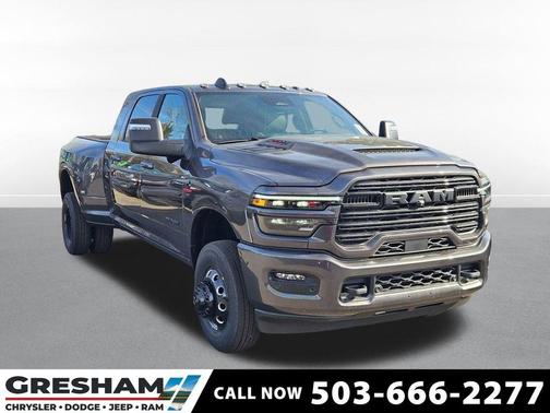 Granite Crystal Metallic Clearcoat 2026 RAM 3500 Laramie Mega Cab 4x4 6'4' Box