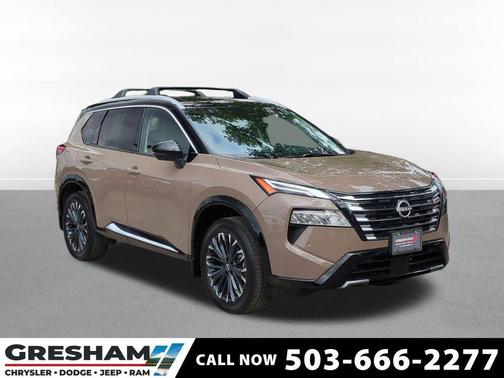Baja Storm Metallic/Super Black 2025 Nissan Rogue Platinum