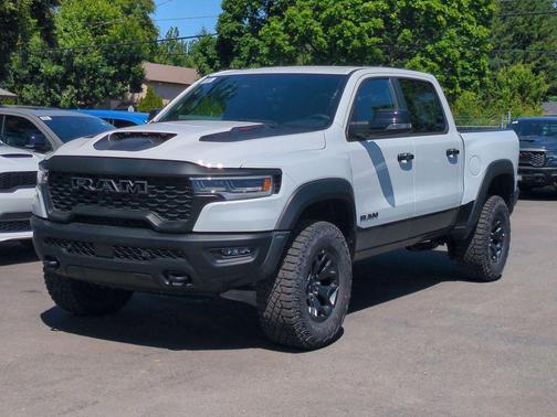 Bright White Clearcoat 2026 RAM 1500 RHO Crew Cab 4x4 5'7' Box