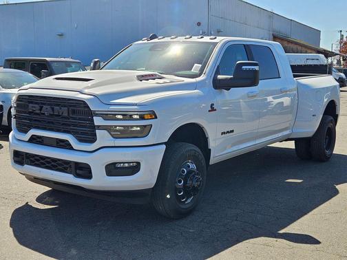 Bright White Clearcoat 2026 RAM 3500 Laramie Mega Cab 4x4 6'4' Box