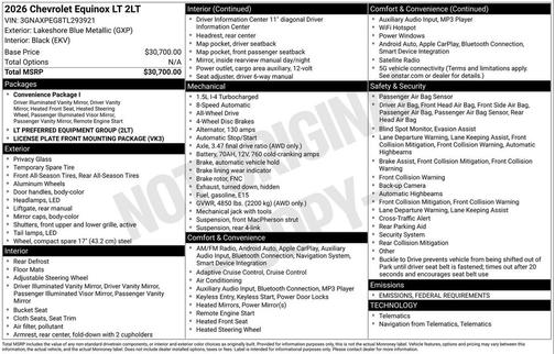 2026 Chevrolet Equinox 1LT