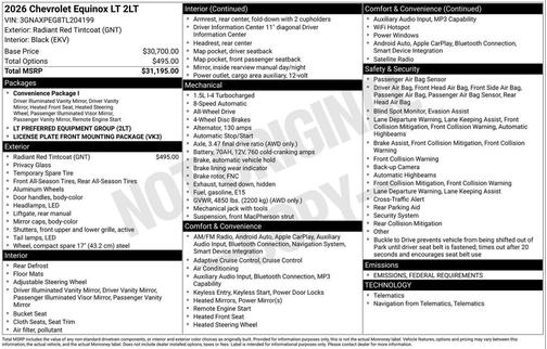 2026 Chevrolet Equinox 1LT