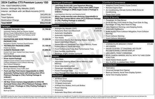 2024 Cadillac CT5 Premium Luxury