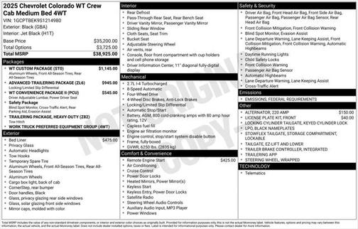 2025 Chevrolet Colorado WT