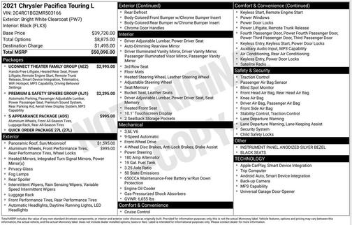 2021 Chrysler Pacifica Touring L