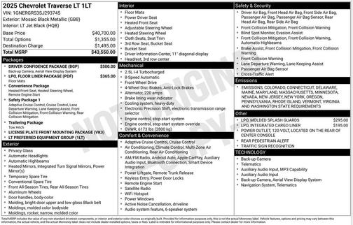 2025 Chevrolet Traverse LT