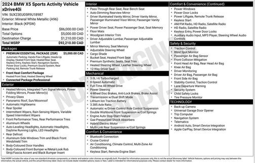 2024 BMW X5 xDrive40i
