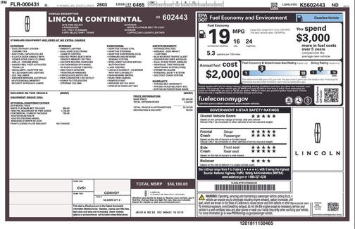 2019 Lincoln Continental Select