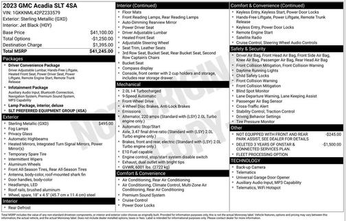 2023 GMC Acadia FWD SLT