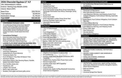 2026 Chevrolet Equinox 1LT