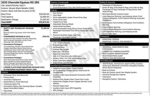 2025 Chevrolet Equinox AWD RS