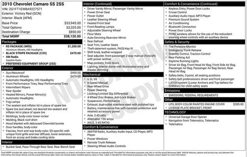 2010 Chevrolet Camaro 2SS