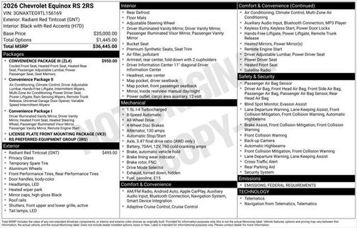 2026 Chevrolet Equinox AWD RS