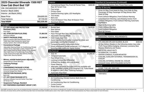 2025 Chevrolet Silverado 1500 RST