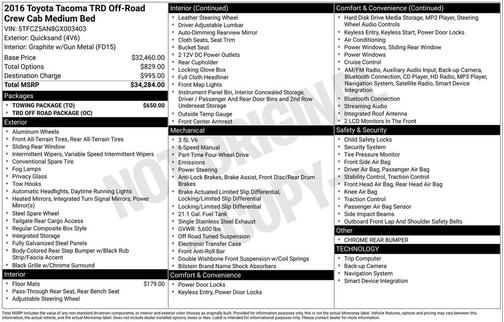 2016 Toyota Tacoma Base