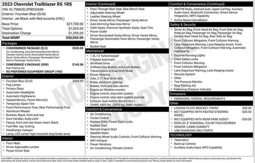 2023 Chevrolet Trailblazer RS