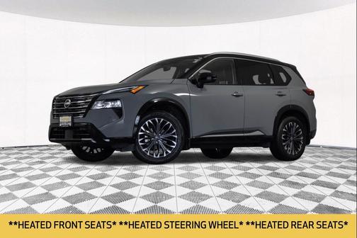 Boulder Gray Pearl/Super Black 2024 Nissan Rogue Platinum