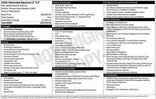 2026 Chevrolet Equinox 1LT