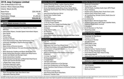 2018 Jeep Compass Limited
