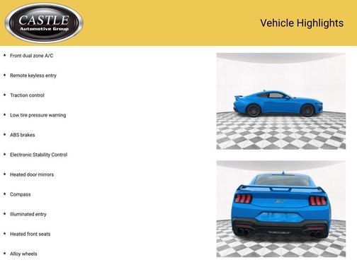 Grabber Blue Metallic 2024 Ford Mustang GT Premium