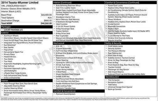 2014 Toyota 4Runner Limited
