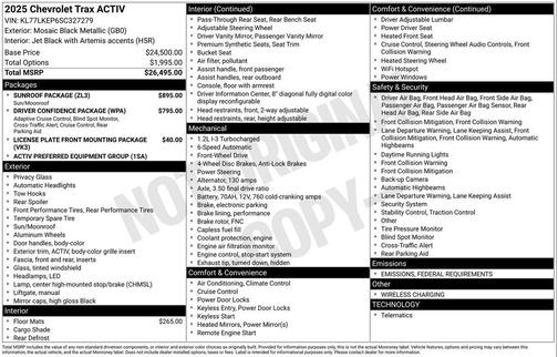 2025 Chevrolet Trax FWD ACTIV