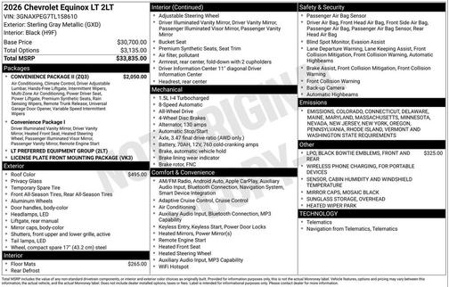 2026 Chevrolet Equinox 1LT