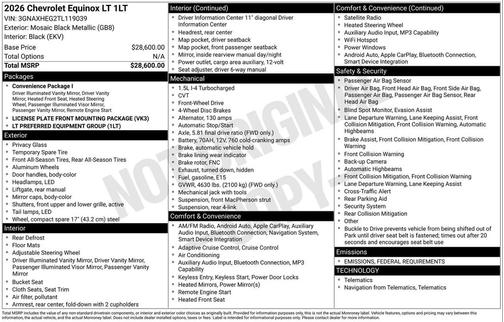 2026 Chevrolet Equinox 1LT