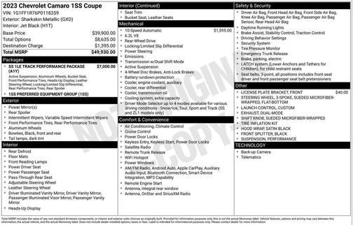 2023 Chevrolet Camaro 1SS