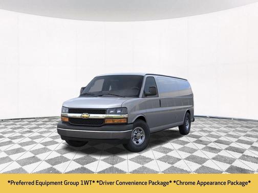 Silver Ice Metallic 2026 Chevrolet Express 3500 3500 Extended Wheelbase, WT, RWD