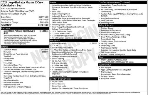 2024 Jeep Gladiator Mojave X