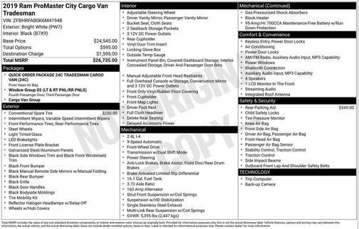 2019 RAM ProMaster City Tradesman