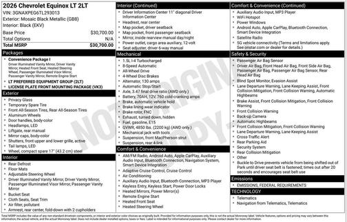 2026 Chevrolet Equinox 1LT