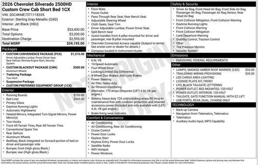 2026 Chevrolet Silverado 2500 Custom