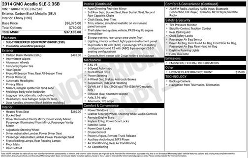 2014 GMC Acadia SLE-2