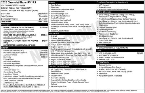 2025 Chevrolet Blazer RS
