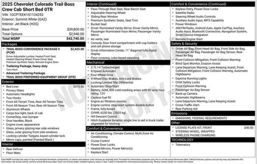 2025 Chevrolet Colorado Trail Boss