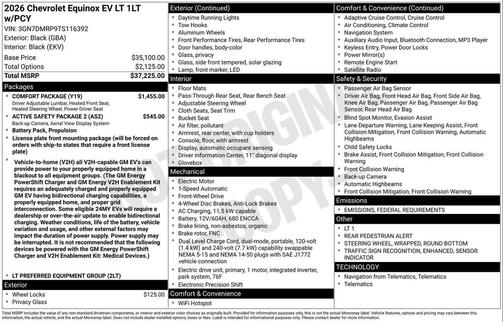 2026 Chevrolet Equinox EV LT