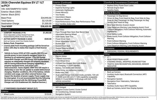 2026 Chevrolet Equinox EV LT