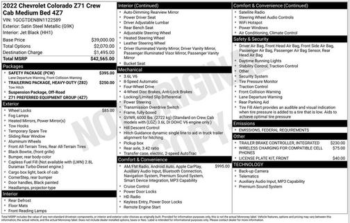 2022 Chevrolet Colorado Z71