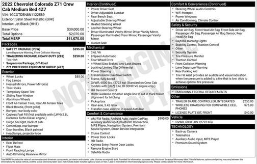 2022 Chevrolet Colorado Z71