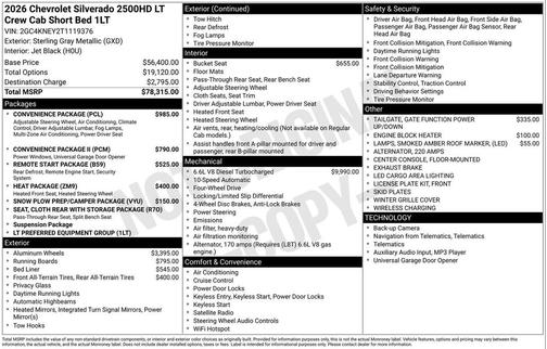 2026 Chevrolet Silverado 2500 LT